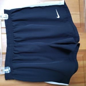 NIKE DRI-FIT Athletic Sport Running Shorts - Black White - Size L